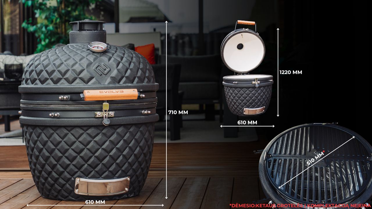 Evolve Kamado The Beast matmenys